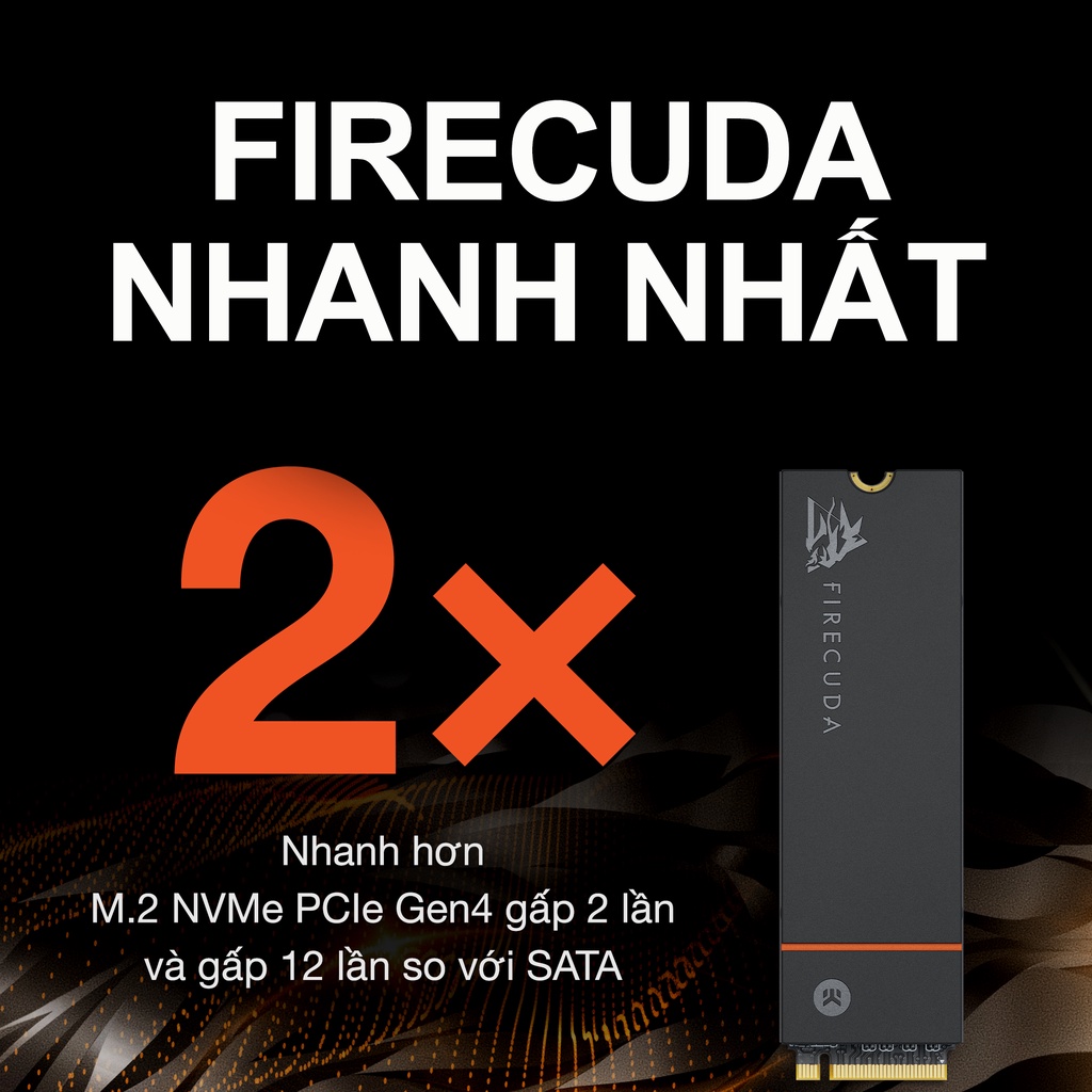 Ổ cứng gắn trong SSD Seagate Firecuda 530 1TB with Heatsink M.2 2280 + 1 Áo khoác Seagate + 1 Tấm lót chuột Seagate