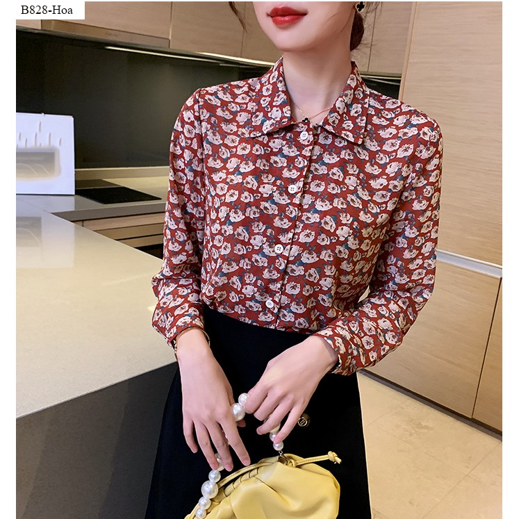 B828- Áo SM hoa hồng xinh xắn