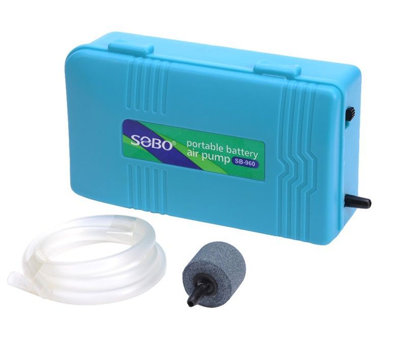 Máy sủi oxy chạy pin Sobo SB-960 980 1 vòi phòng khi cúp điện