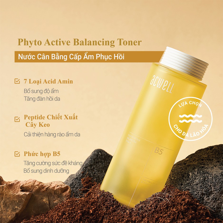 Nước Cân Bằng Phục Hồi Acwell Phyto Active Balancing Toner 160ml