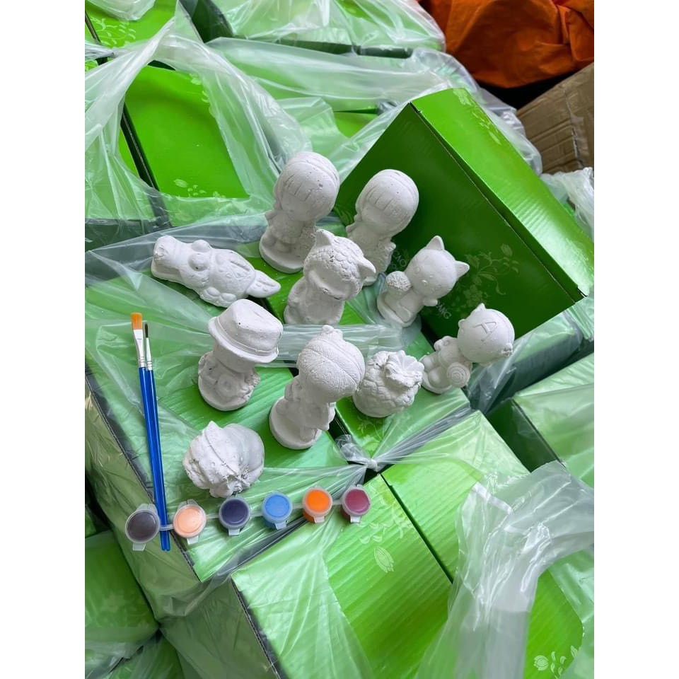 Bộ Tô Tượng cho bé 10 con to, kèm màu và bút