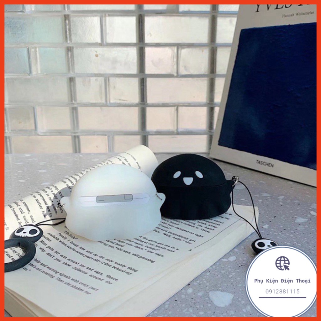 ☘️Tặng kèm móc tay☘️ Case bao airpod silicon 1 2 3 Pro Con Ma - Vỏ bọc đựng tai nghe không dây i11 i12...Airpods Ghost