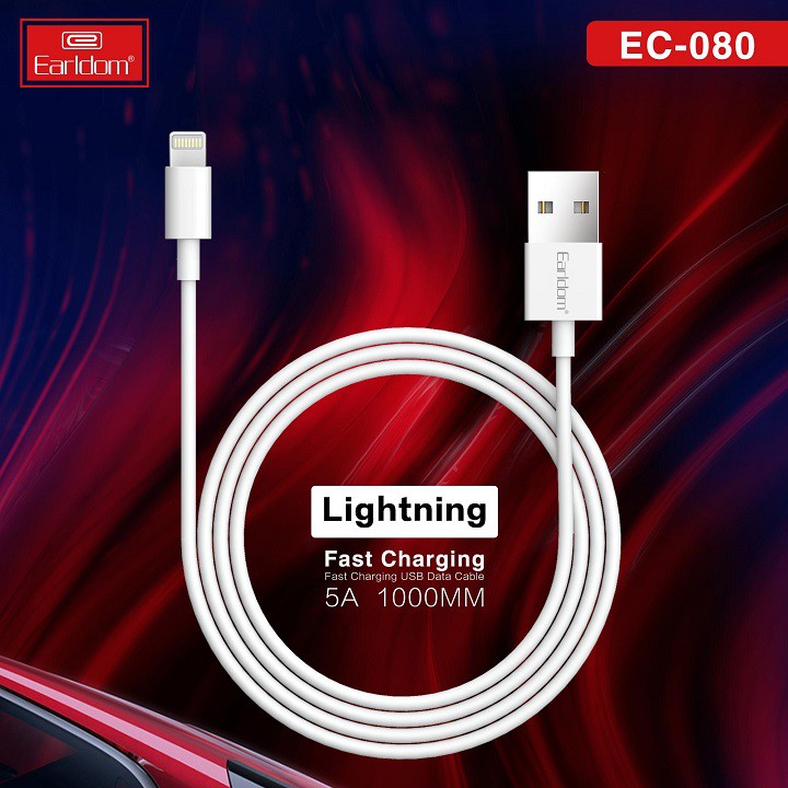 Dây Cáp Sạc Nhanh Giá Rẻ EC-080 Earldom 5A Chính Hãng cổng Type C Micro Lightning sạc tốt cho Iphone Samsung Xioami