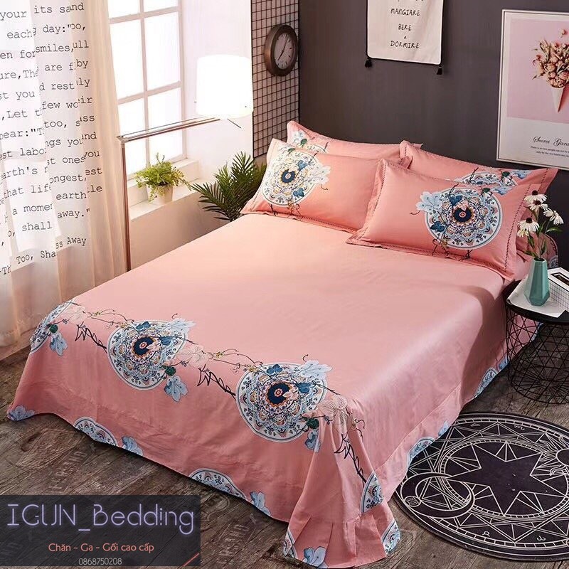 bộ DREAM CATCHER set chăn ga gối 4 món COTTON LIVING 100% Hàn Quốc