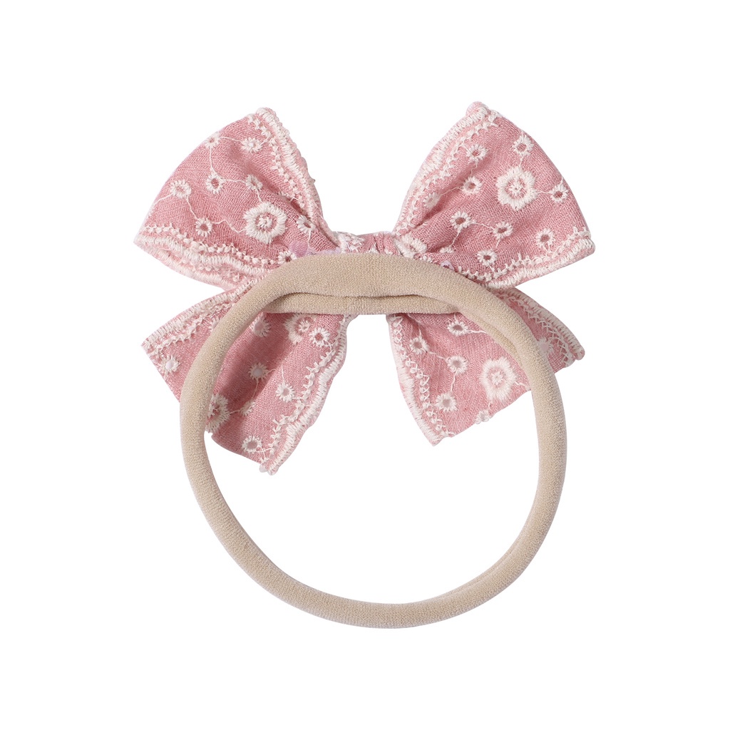 Băng đô RAINBOW BOWS co giãn đính nơ ren dễ thương cho bé