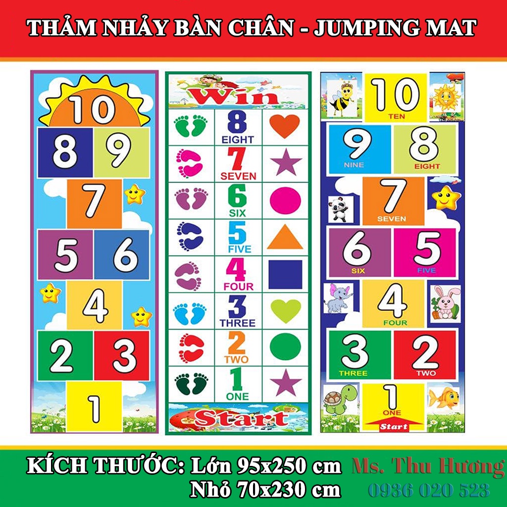 Thảm Vận Động bàn chân, Jumping Mat nhiều mẫu mới - Phát triển kĩ năng vận động, giúp bé năng động hơn