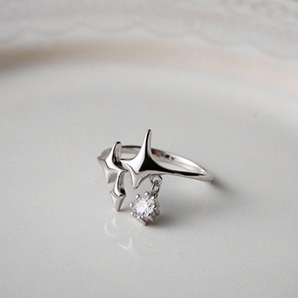 Nhẫn Hở Hình Ngôi Sao Có Thể Điều Chỉnh Phong Cách Punk Thanh Lịch