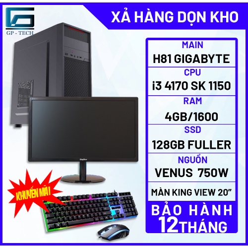 [XẢ HÀNG] PC văn phòng i3 4170 - H81 Học tập giải trí