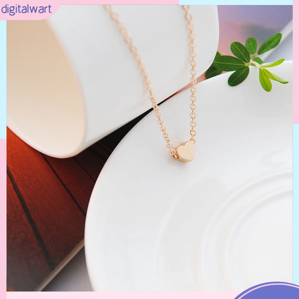 Dây Chuyền Hợp Kim Mặt Hình Trái Tim Nhỏ Xinh Xắn Dễ Thương Cho Nữ