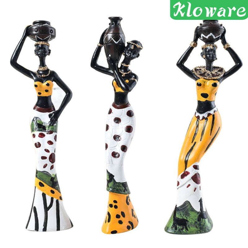 Đồ trang trí nhân vật cô gái châu Phi 7 inch