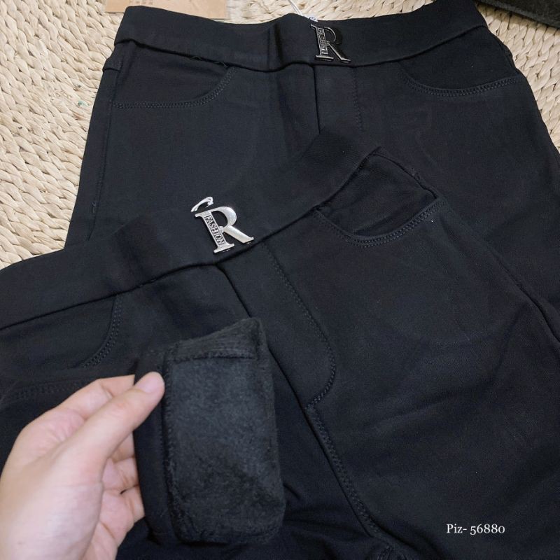 Quần legging chữ R lót nỉ hàng QCL1