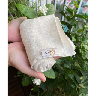 Khăn Mặt Tơ Tằm Cao Cấp SenSilk - Quà Tặng Sức Khỏe - Tussar Silk Towel 100% Silk Made in Vietnam