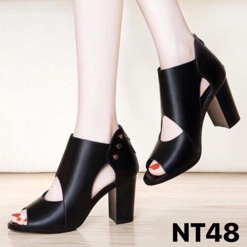 Boot 7 phân da bóng đế vuông NT48