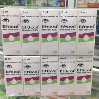 Nước muối sinh lý Efticol vệ sinh mắt mũi (lốc 10 chai)
