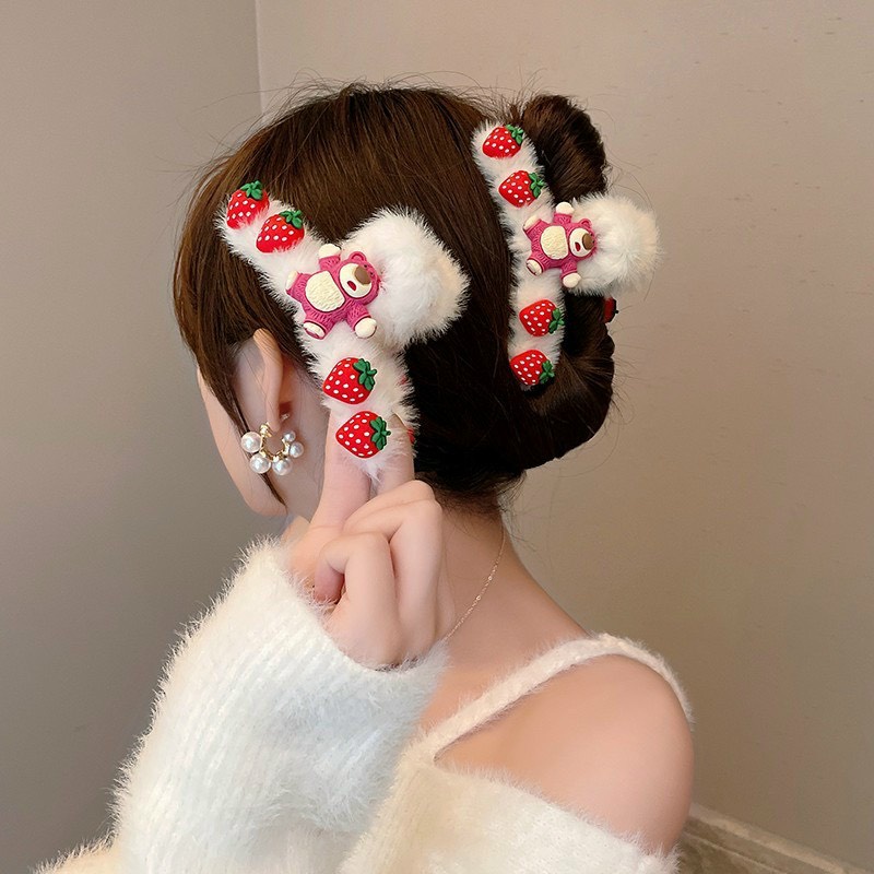 ❣️Có Ảnh MeowMeow❣️ Hơn 30 Mẫu Kẹp Tóc Phủ Lông Mịn Gắn Charm- Kẹp Tóc Càng Cua Phủ Lông- Kẹp Tóc Lông Gắn Charm❣️