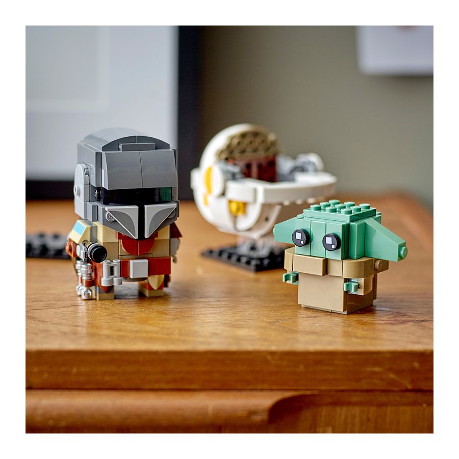 Lego 75317 Nhân vật The Mandalorian và the Child - Brick Headz - Lego Star wars Chính hãng
