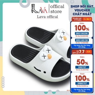 Dép quai ngang nữ đế bánh mì cute đế cao 3cm