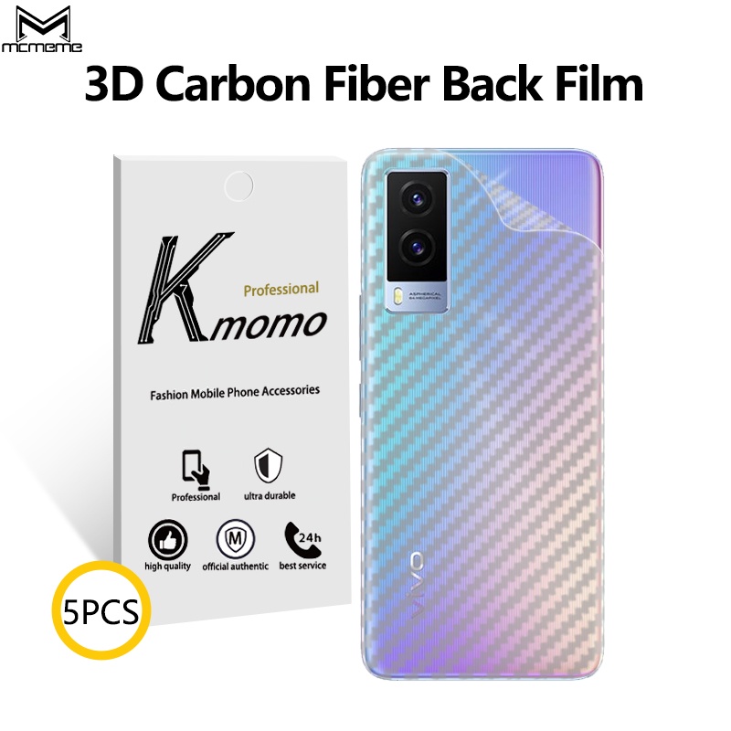 Miếng dán bảo vệ mặt sau điện thoại kết cấu sợi carbon cho VIVO V29 Pro V29e V27e V27 V25 V25e V23 V23e V21e V21 V20 SE Pro 5G