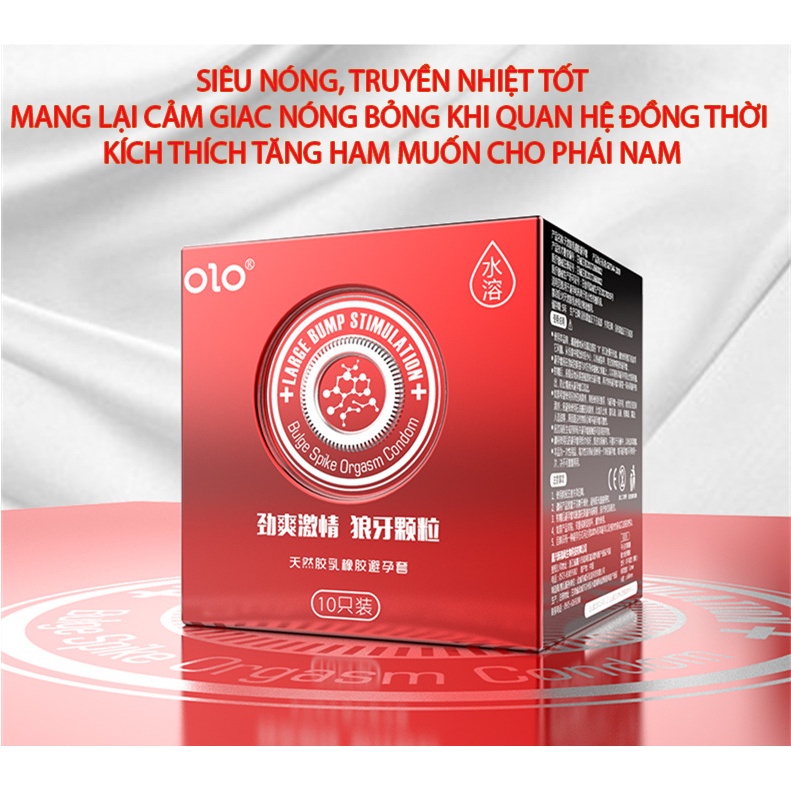 Hộp 10 Bao Cao Su OLO Neo Siêu Mỏng 0.01mm , Kéo Dài Thời Gian, Truyền Nhiệt Tốt, Ôm Sát