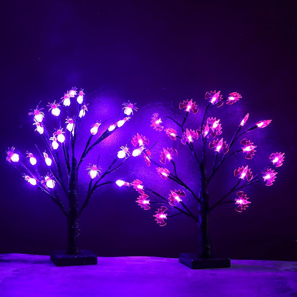 Đèn LED 24 Bóng 24 Bóng Hình Con Dơi Trang Trí Halloween