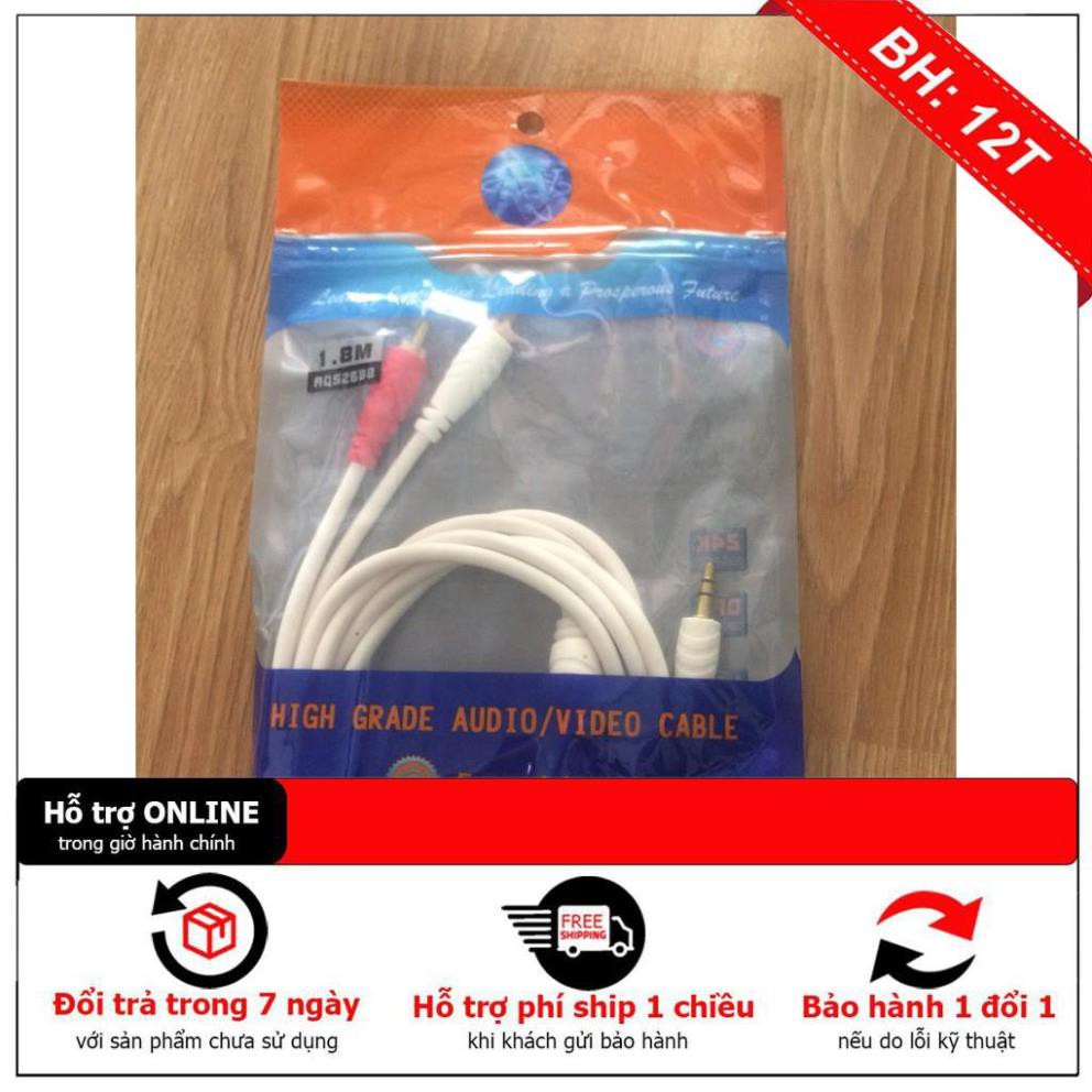 [BH12TH] DÂY LOA 1 ĐẦU 3.5 RA 2 ĐẦU AV 1.8M
