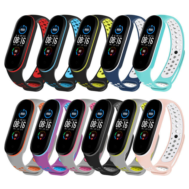 Dây Đeo Thay Thế Chất Liệu Silicon Màu Trơn Cho Xiaomi Mi Band 5