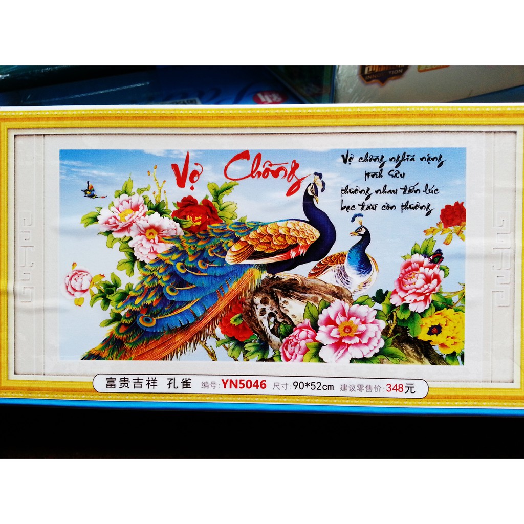 Tranh đính đá vợ chồng YN5046