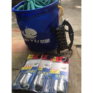 Giọ đựng cá mương và bộ thẻo cá mương 7 lưới