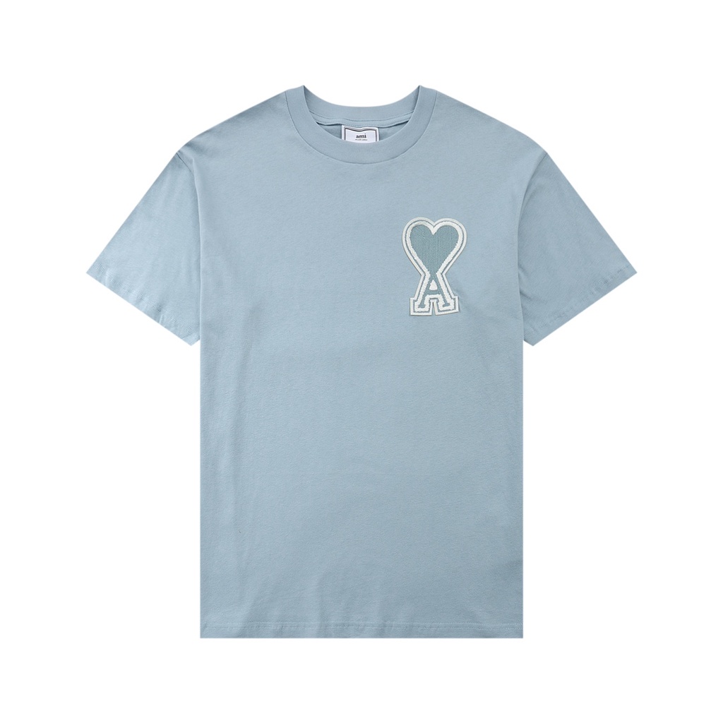 Ami Áo Thun Tay Ngắn Thêu Hình Trái Tim Cho Cặp Đôi