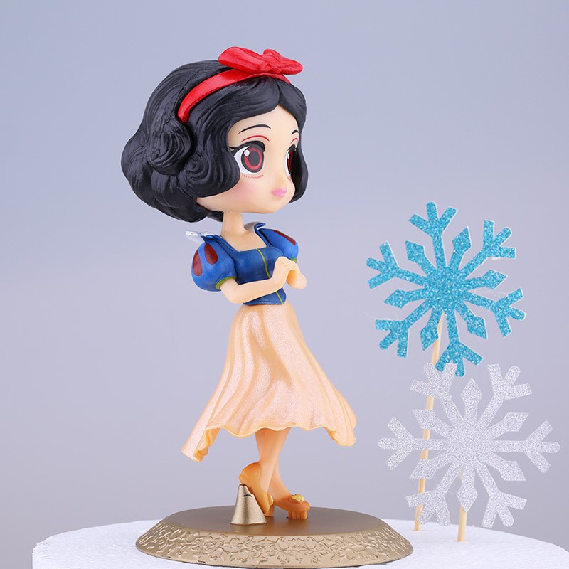 Búp bê công chúa Bạch Tuyết nhựa nhẹ trang trí bánh kem, phụ kiện sinh nhật, đồ chơi