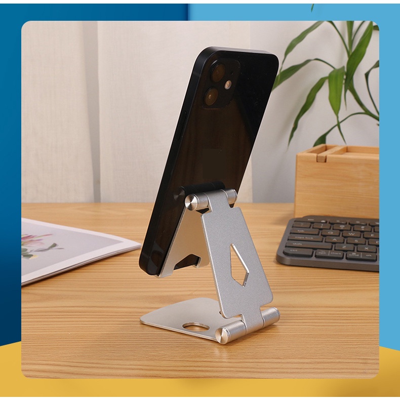 Giá Đỡ Điện Thoại / Máy Tính Bảng Bằng Hợp Kim Nhôm Có Thể Gấp Gọn Tiện Dụng