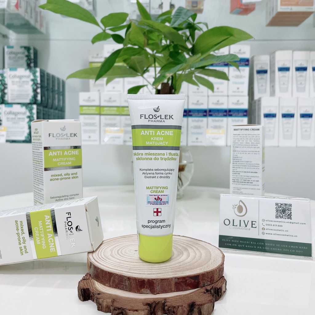 Kem kiểm soát dầu và điều tiết nhờn FlosLek Mattifying Cream 50ml