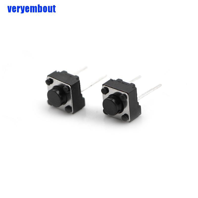 Bộ 20 Nút Công Tắc Nhấn 2 Chấu 6 * 6 * 5mm