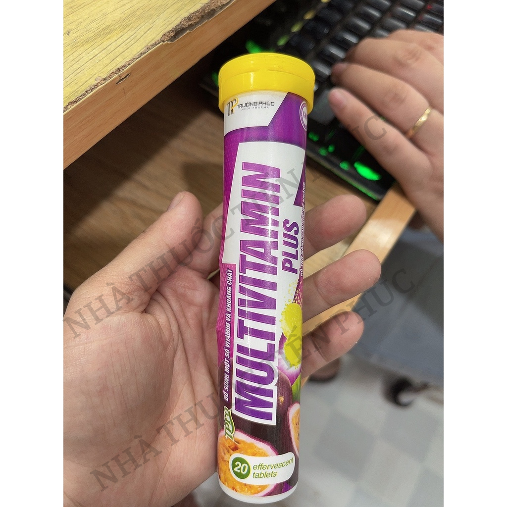 Vitamin C sủi MULTIVITAMIN PLUS tăng sức đề kháng nhiều vị  tuýp 20 Viên