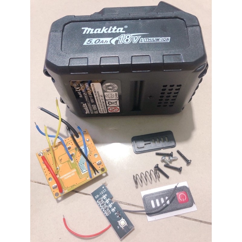 Combo bộ vỏ mạch makita 18v 5ah có led
