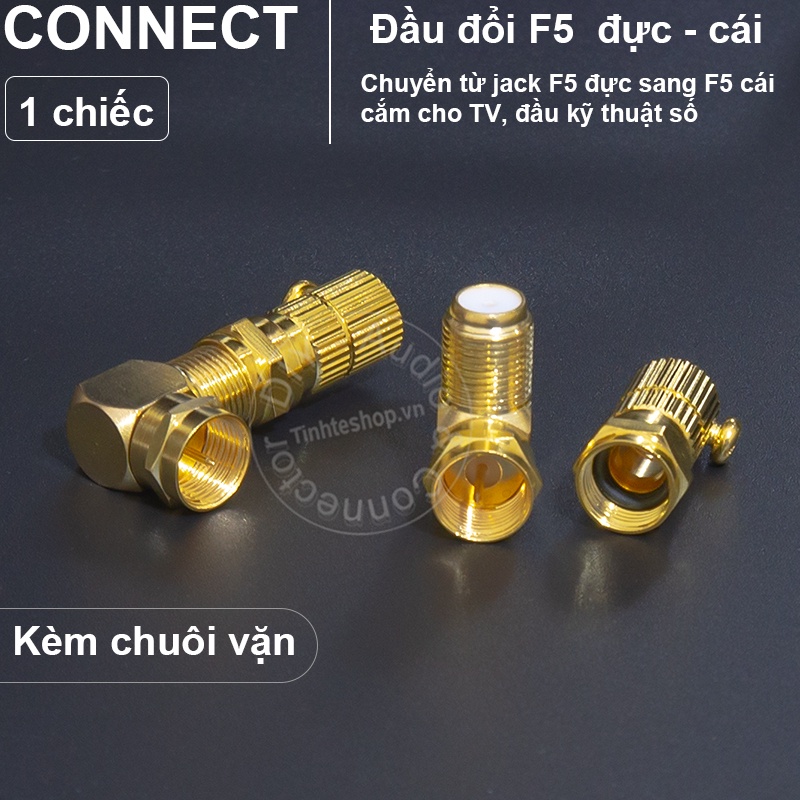 Rắc cắm ăng ten TV Đầu thu DVB F5 kèm chuôi vặn vuông góc 1 chiếc