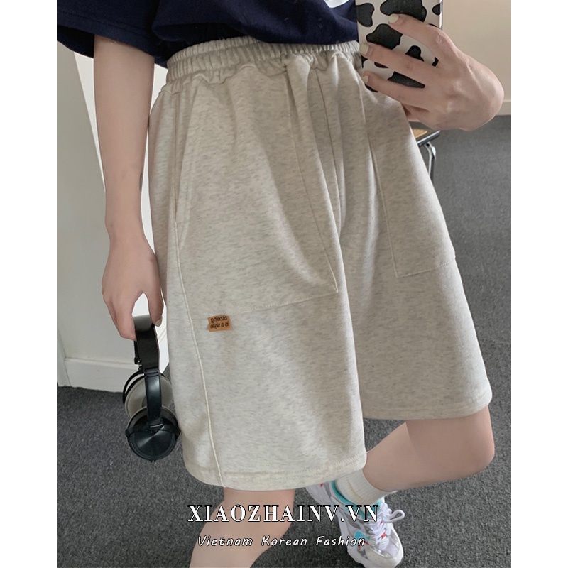 Quần short thể thao XIAOZHAINV lưng cao ống rộng thời trang mùa hè dành cho nữ