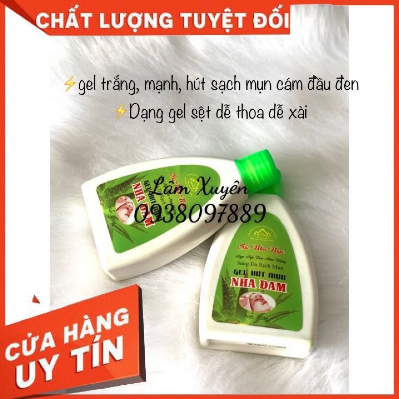 Gel lột mụn nha đam Sắc Như Ngọc 200g FREESHIP keo trắng, đục, độ hút mạnh dễ dàng lấy sạch mụn đầu đen, mụn cám