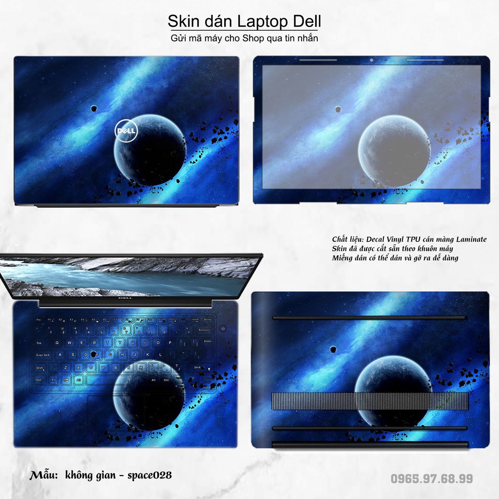 Skin dán Laptop Dell in hình không gian nhiều mẫu 5 (inbox mã máy cho Shop)