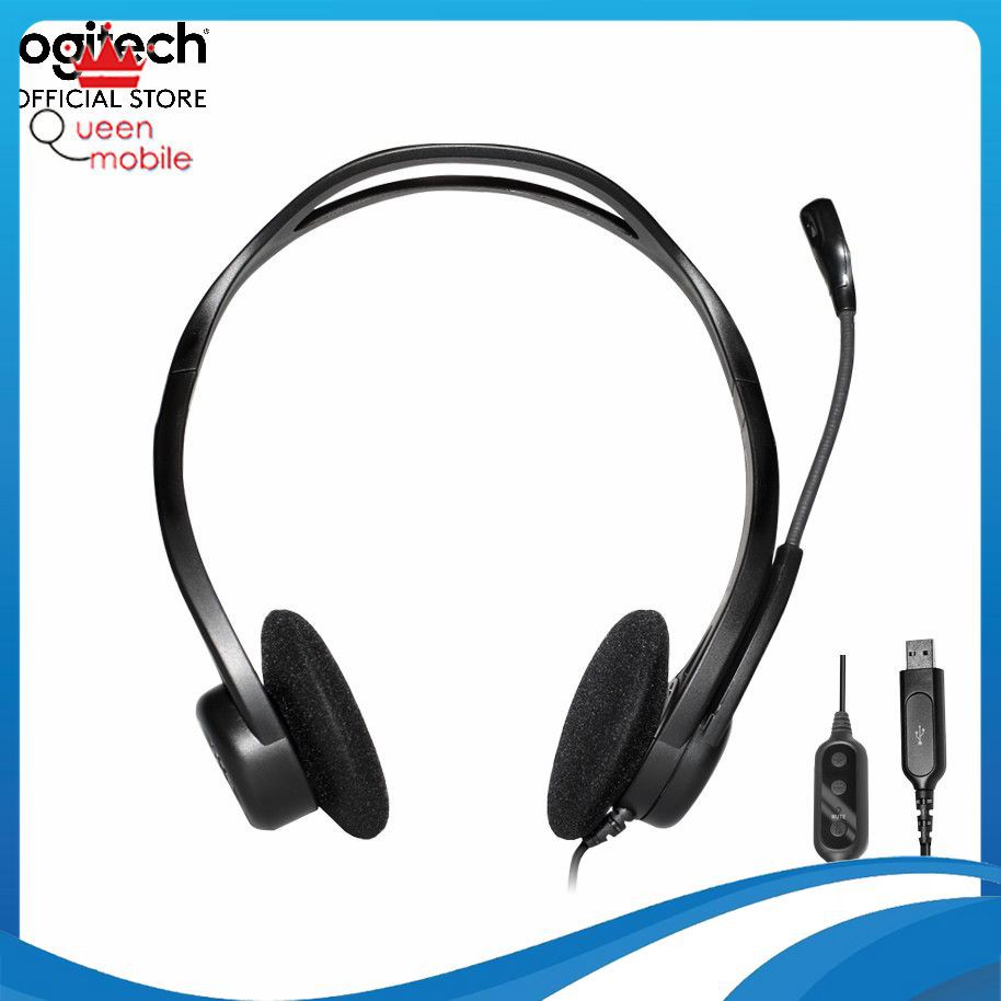 [Trả góp 0% LS] [Mã ELLOGI GIẢM 5% ĐƠN BẤT KỲ]Tai nghe chụp tai LOGITECH H370 (1 giắc USB)-Mic khử ồn