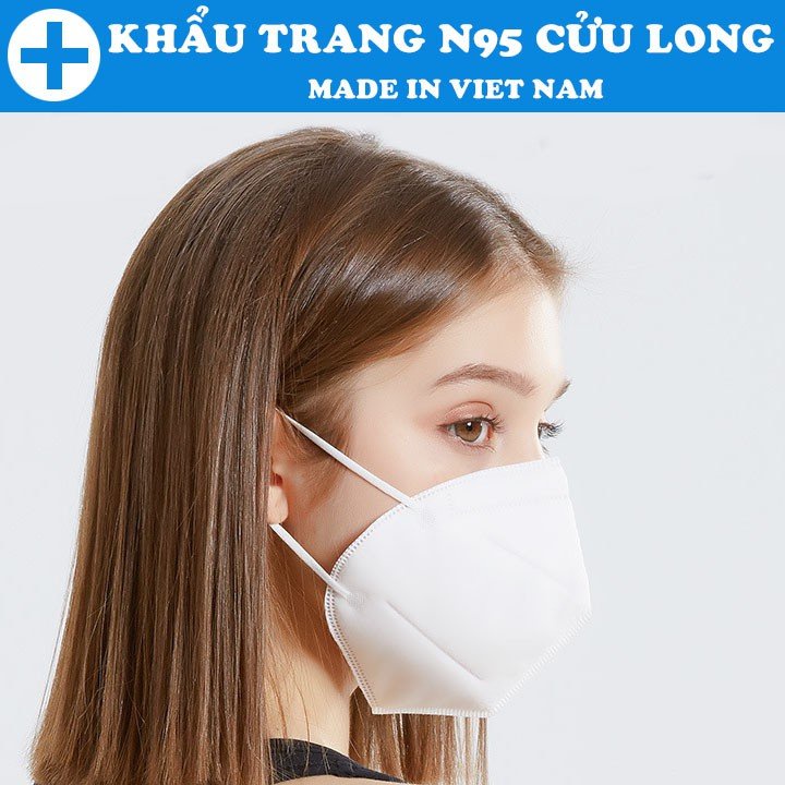 Khẩu trang N95 Cửu Long 6 lớp (1 hộp 10 cái) Kháng Khuẩn, Chống Bụi Mịn | BigBuy360 - bigbuy360.vn