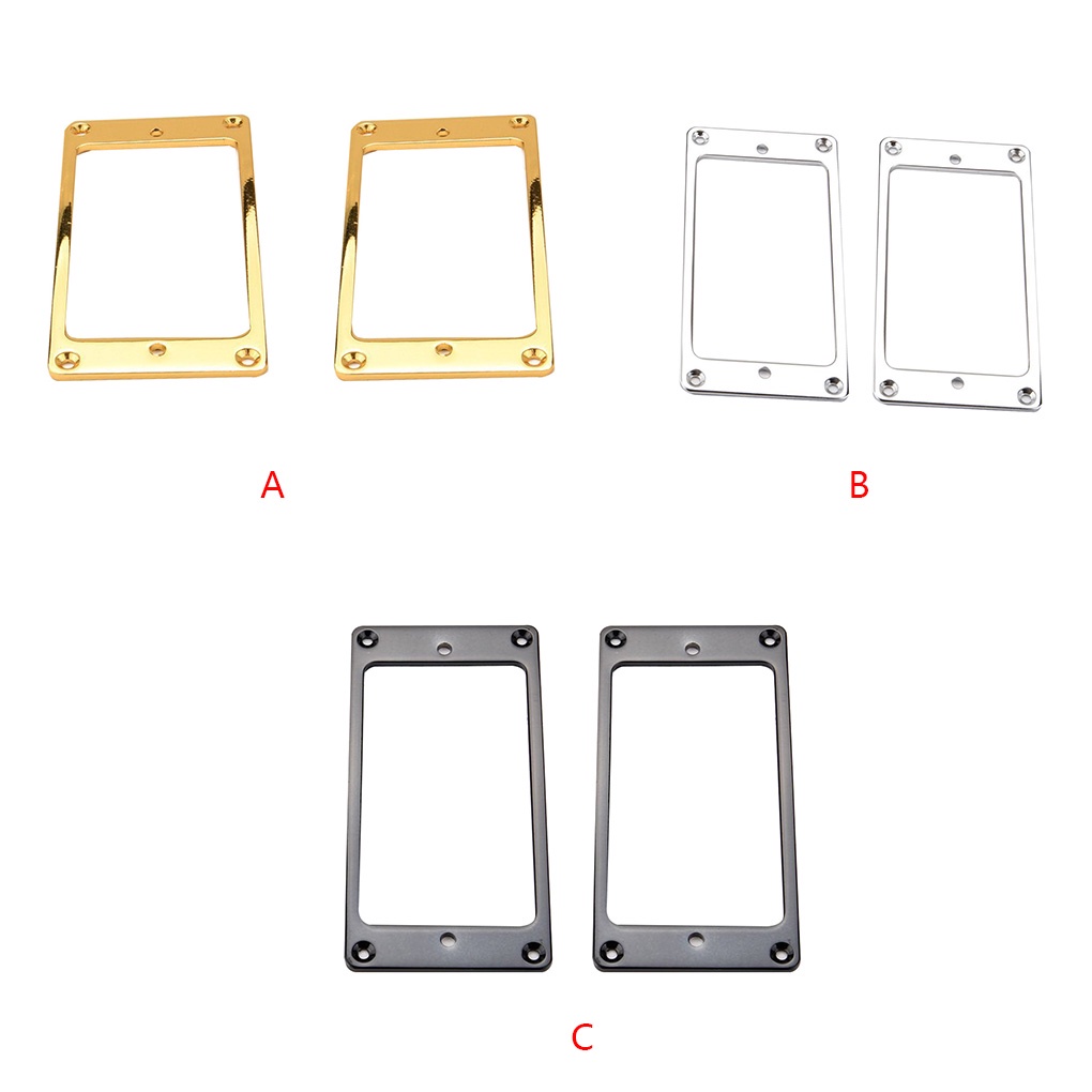 [GLOBAL] 2PCS Metal Electric Guitar Pickup Humbucker Flat Base Mounting Ring Inside Frame Musical Instrument Accessory