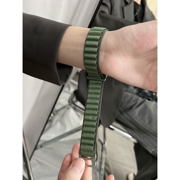 Phù Hợp Dây Đeo nylon Bện Với Khung Kim Loại Cho Đồng Hồ Thông Minh Xiaomi Mi band 7 pro