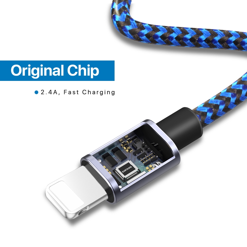 Dây Cáp Sạc Dữ Liệu Usb SUNTAIHO Cho iPhone 12 Pro Max 12 mini Iphone 11 Pro Xs Max Xr X 7 8 6 Plus 6s 5s Se Ipad 2.4a