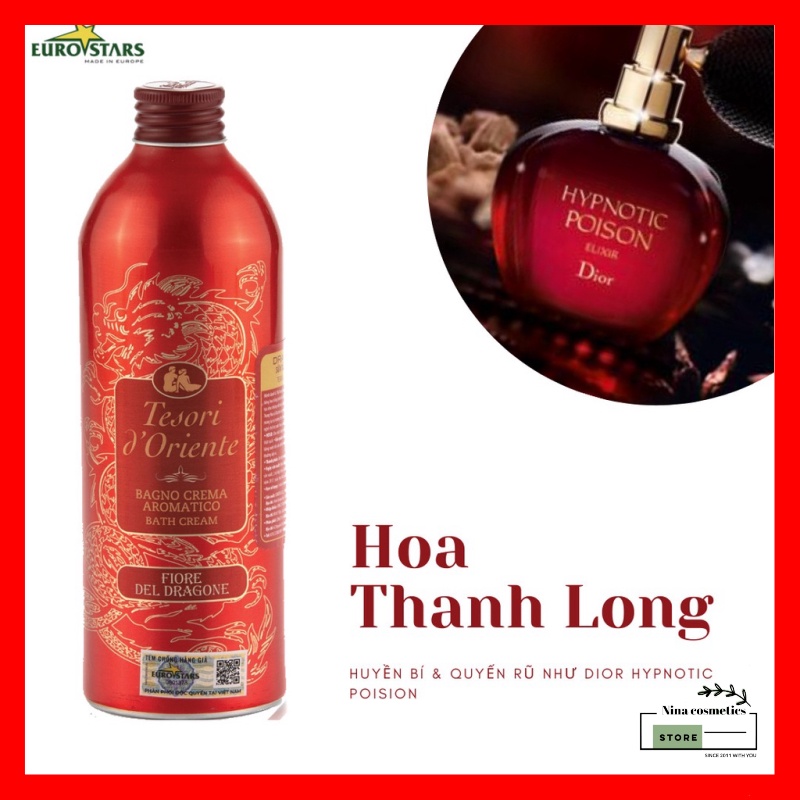 Sữa Tắm Xích Nước Hoa Ý Hoa Thanh Long Dành Cho Da Dầu Tesori D'Oriente Tuýp 250ml