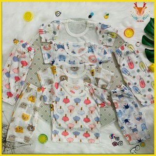 Set Đồ Bộ Cộc Tay Cotton Sợi Tre Thông Hơi Cao Cấp Cho Bé