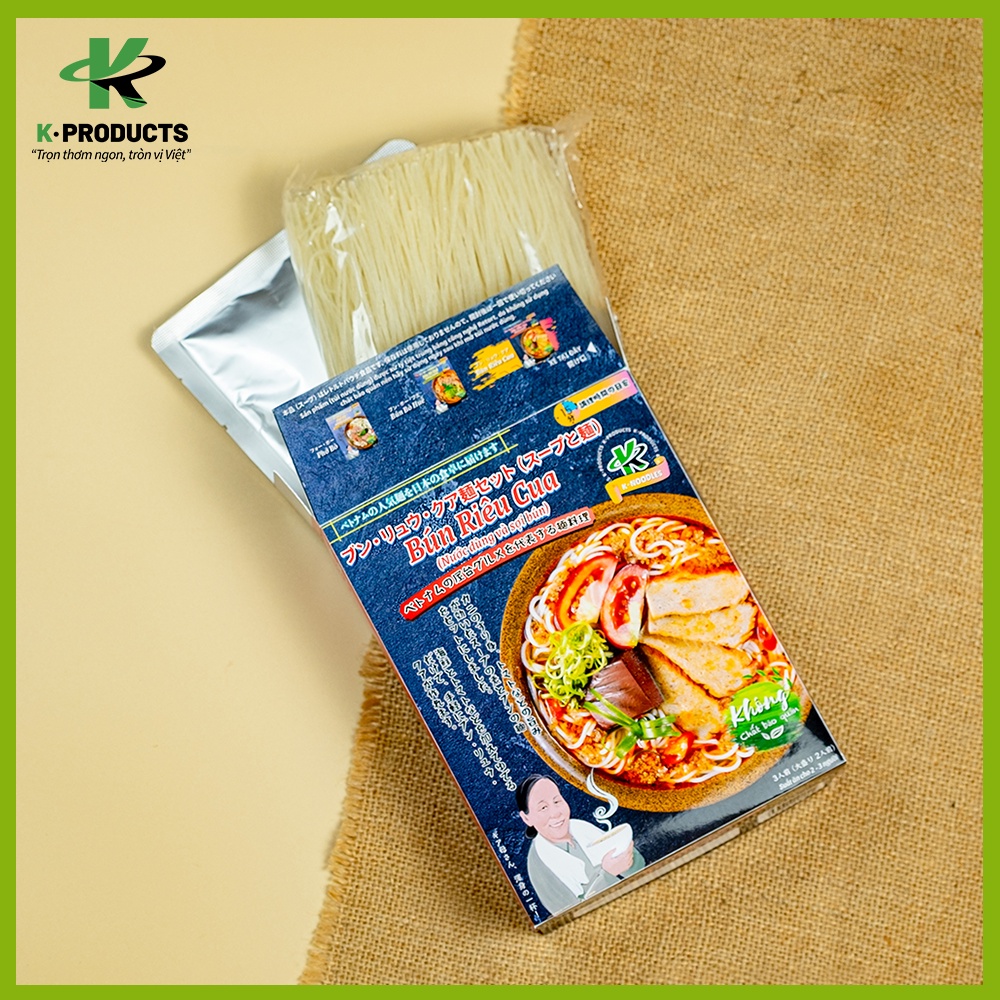 Hộp Nước Dùng Và Sợi Bún Riêu Cua K Products 440g  - Chuẩn vị không cần nêm nếm - KHÔNG CHẤT BẢO QUẢN