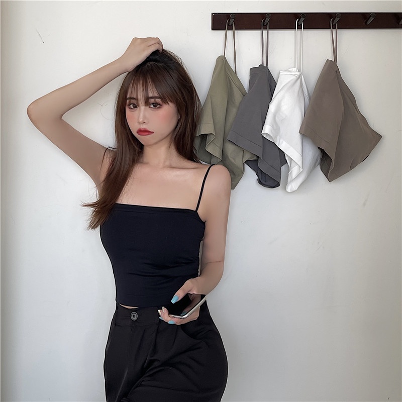 Áo lót lá học sinh dài cotton hai dây nhỏ, có lót thiết kế đơn giản, trẻ trung, phù hợp dưới 55kg (MS 04073) Anna Shop