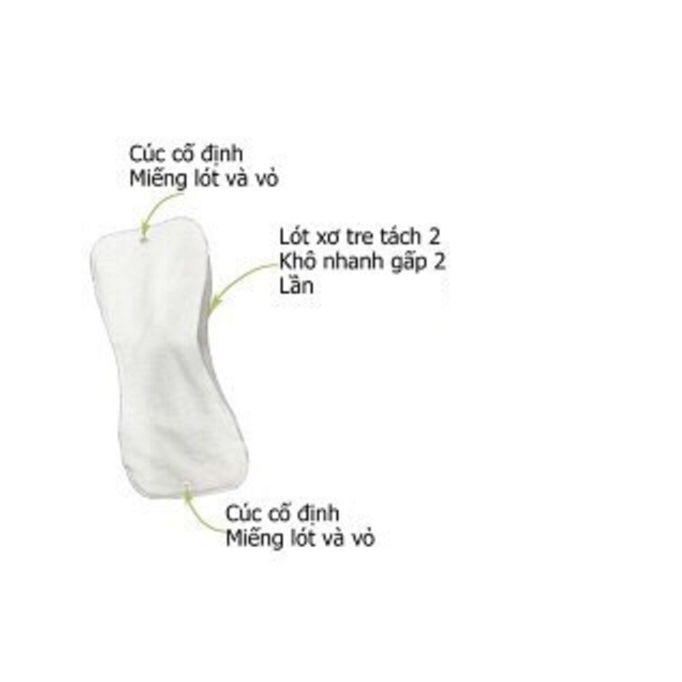 Bỉm Vải Siêu Chống Tràn goodmama Size M( 3-13kg) L(10-20kg)