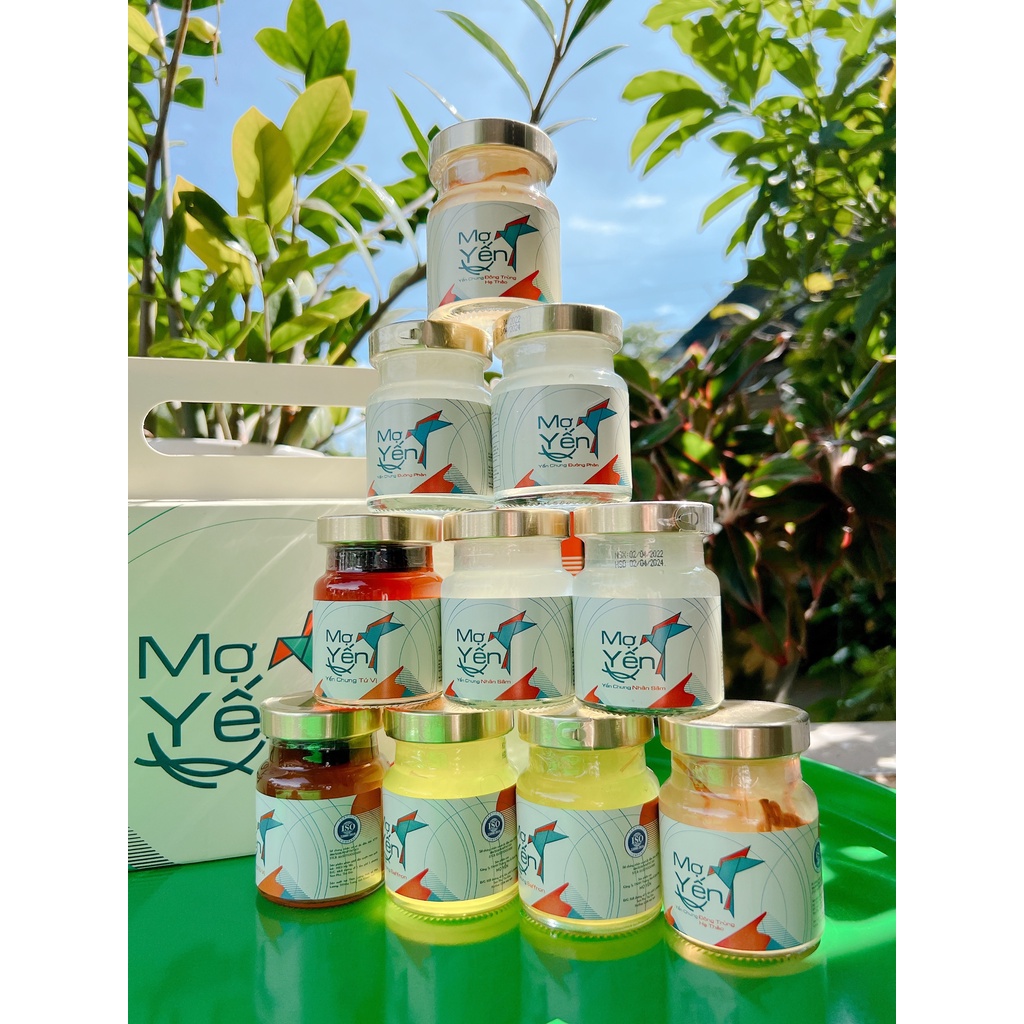 Combo Mợ Yến - Chưng Đường Phèn - Hàm lượng 12gr Yến Tươi Nguyên Chất Chưng Sẵn Hũ 70ml
